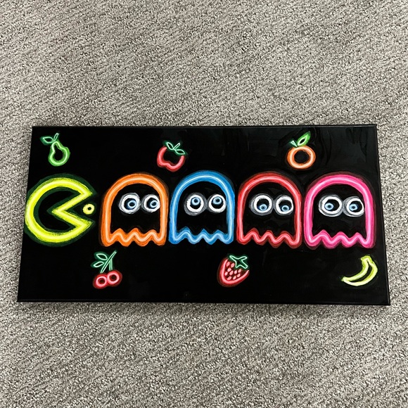 Pac Man Other - Pac Man Neon Canvas Art